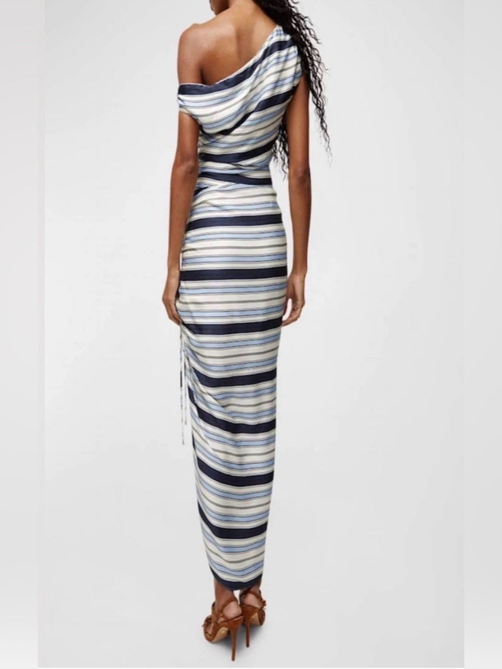 Veronica Beard Kadie Striped Silk Dress Blue Size 6 - Picture 3 of 11